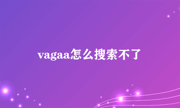 vagaa怎么搜索不了