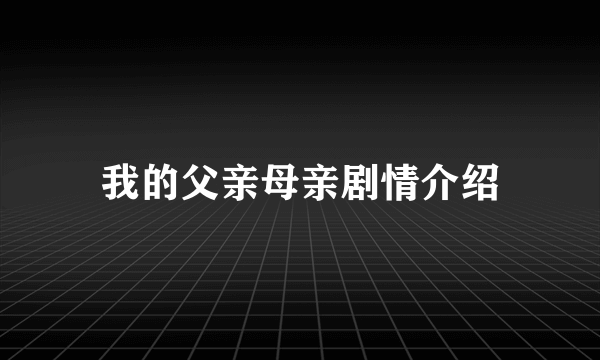 我的父亲母亲剧情介绍