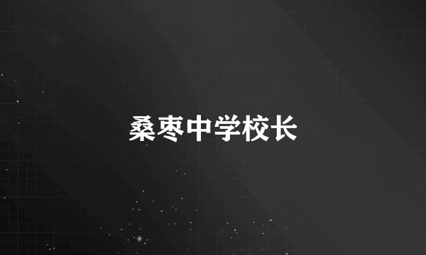 桑枣中学校长