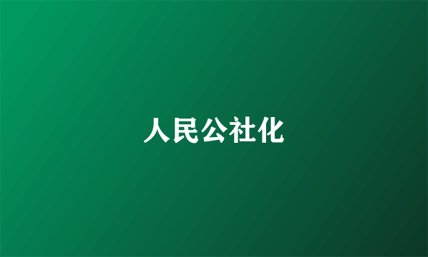 人民公社化