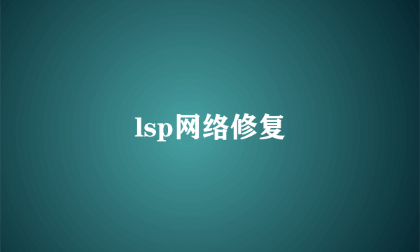 lsp网络修复