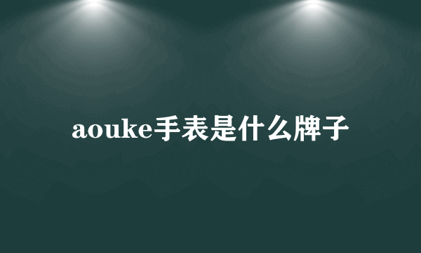 aouke手表是什么牌子