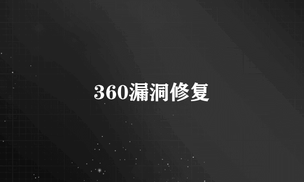 360漏洞修复