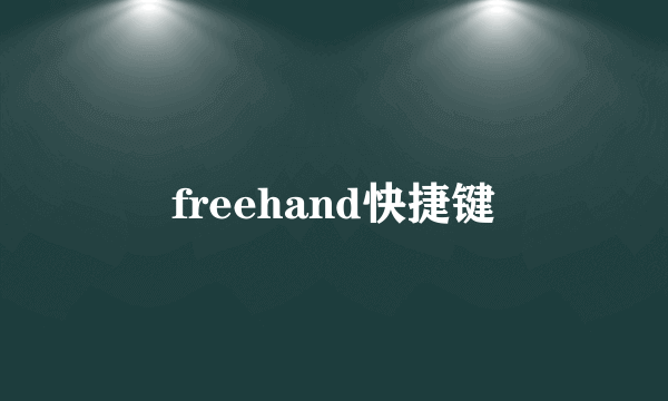 freehand快捷键