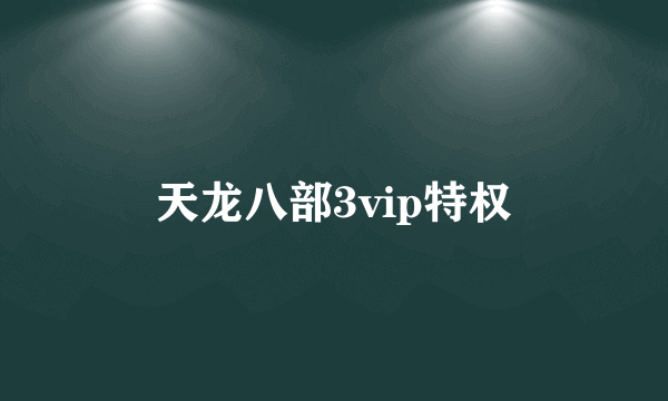 天龙八部3vip特权