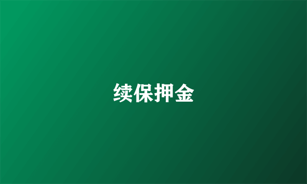 续保押金