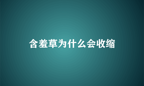 含羞草为什么会收缩