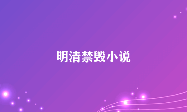 明清禁毁小说