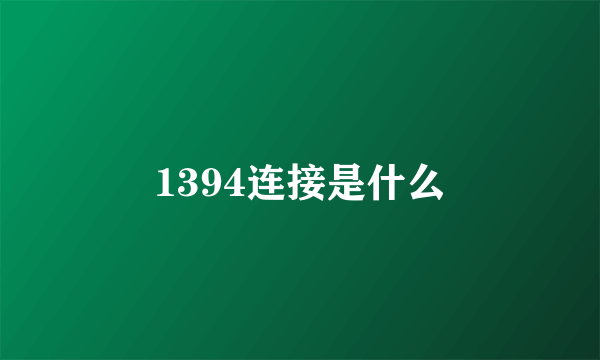 1394连接是什么