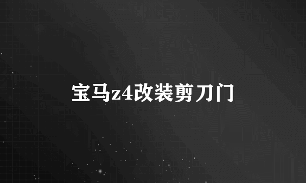 宝马z4改装剪刀门