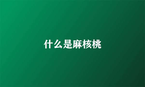 什么是麻核桃