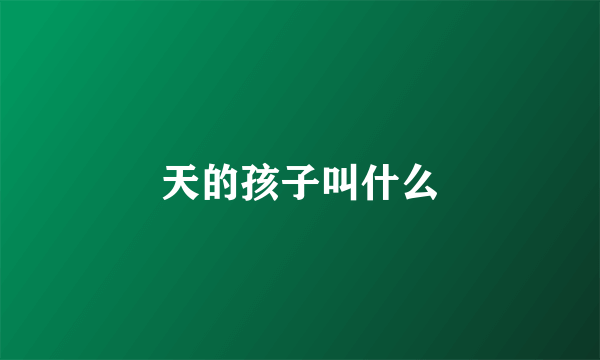 天的孩子叫什么