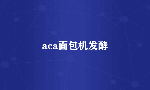 aca面包机发酵