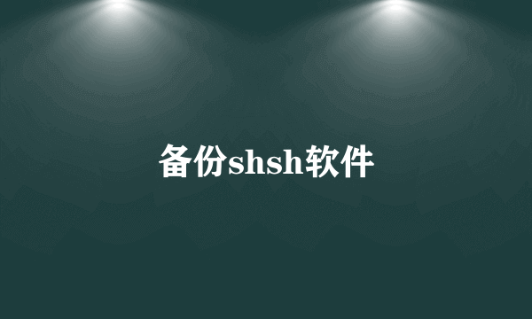 备份shsh软件