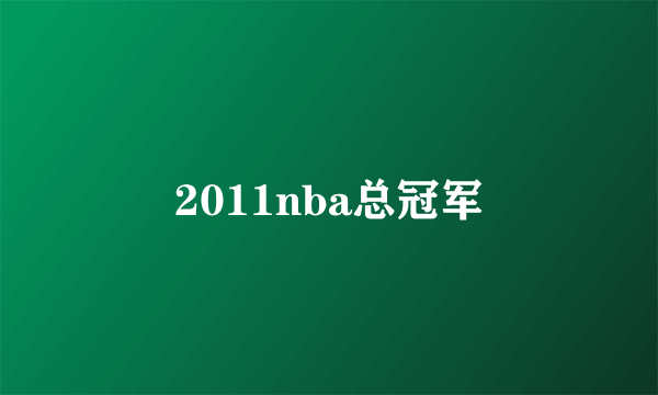 2011nba总冠军