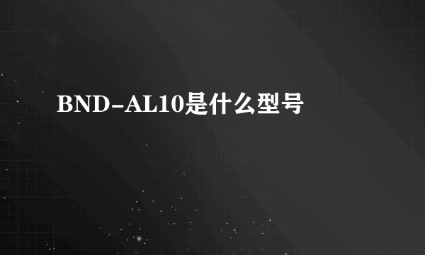 BND-AL10是什么型号