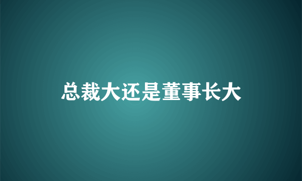 总裁大还是董事长大