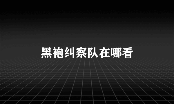 黑袍纠察队在哪看