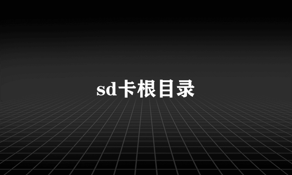 sd卡根目录