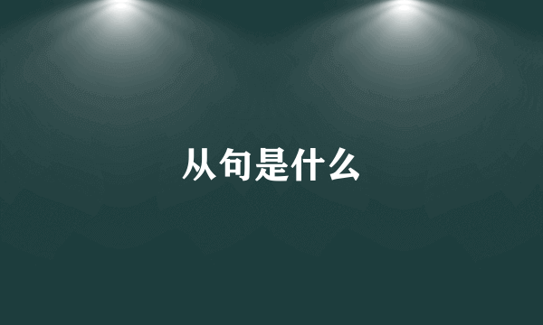 从句是什么