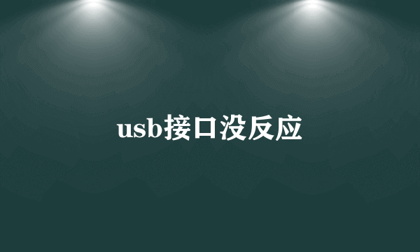 usb接口没反应