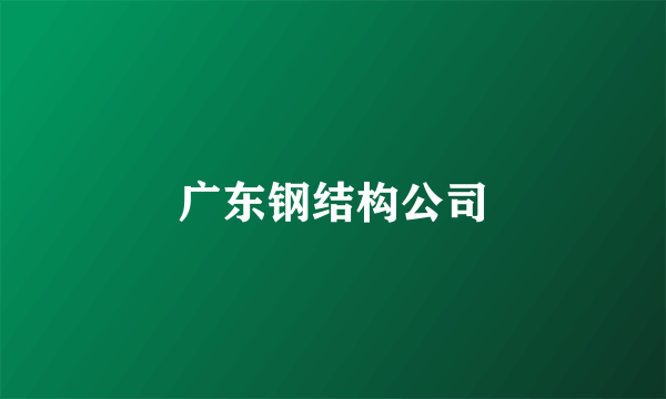 广东钢结构公司