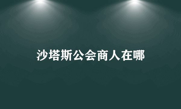 沙塔斯公会商人在哪