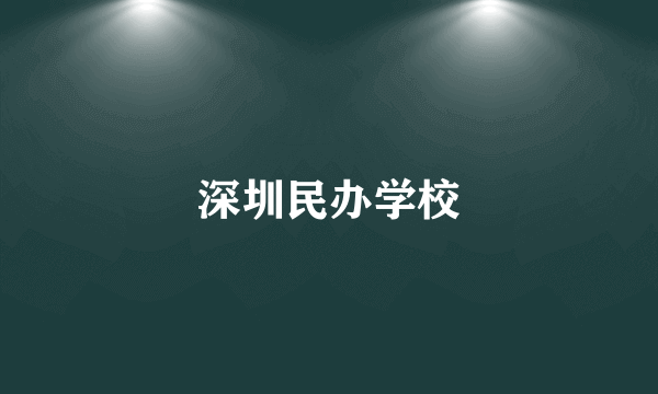 深圳民办学校