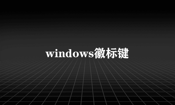 windows徽标键