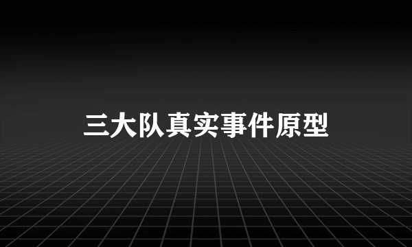 三大队真实事件原型