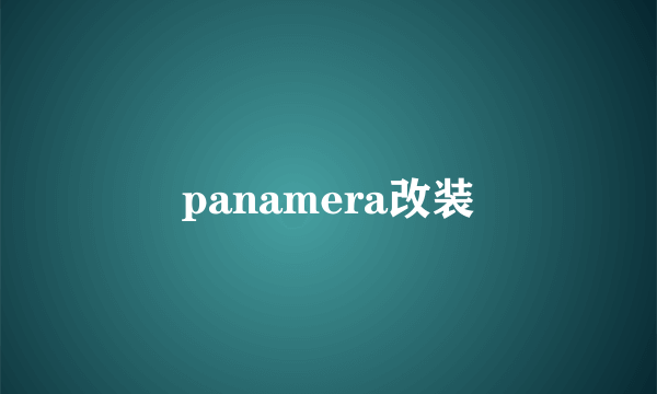 panamera改装