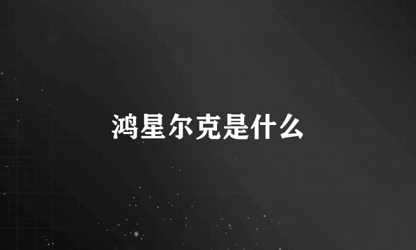 鸿星尔克是什么