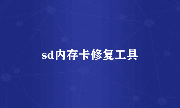 sd内存卡修复工具