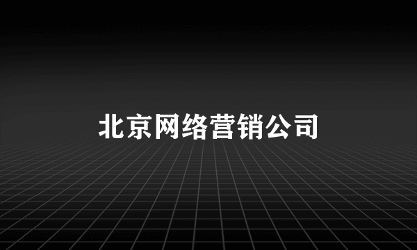 北京网络营销公司