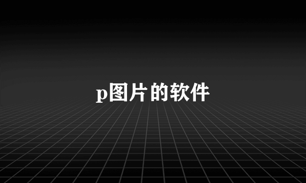 p图片的软件