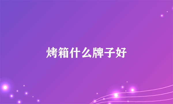 烤箱什么牌子好