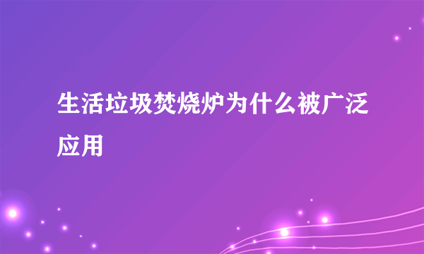 生活垃圾焚烧炉为什么被广泛应用