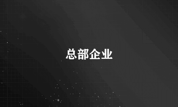 总部企业