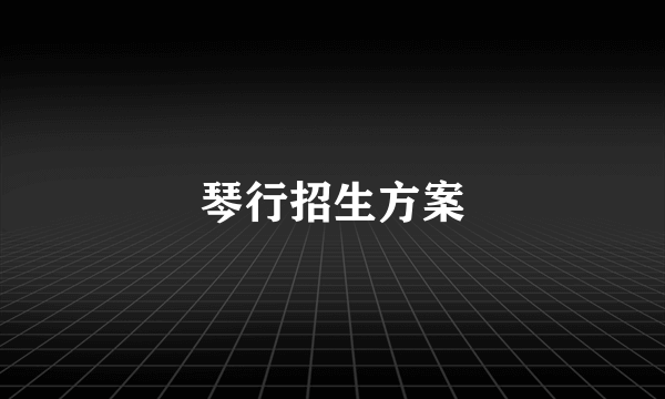 琴行招生方案