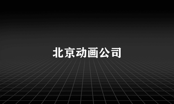 北京动画公司