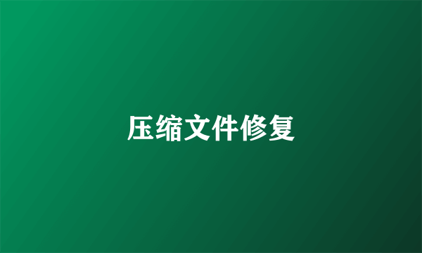 压缩文件修复