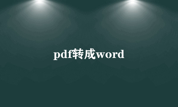 pdf转成word