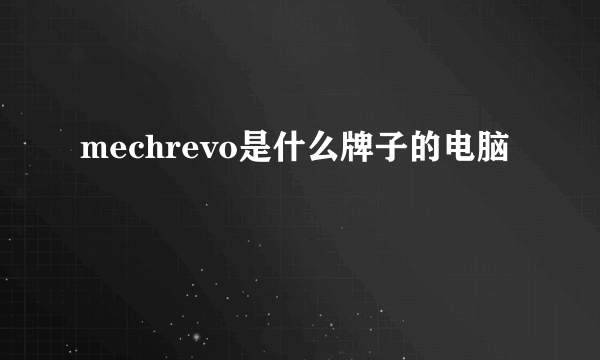 mechrevo是什么牌子的电脑