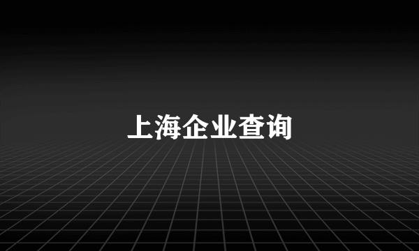 上海企业查询