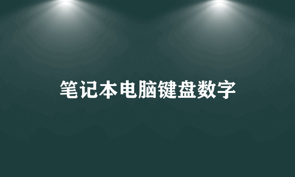 笔记本电脑键盘数字