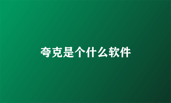 夸克是个什么软件