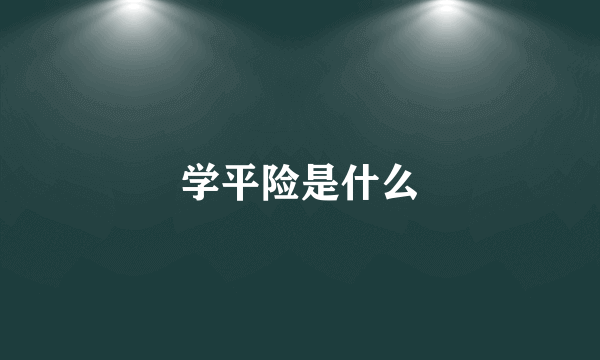 学平险是什么