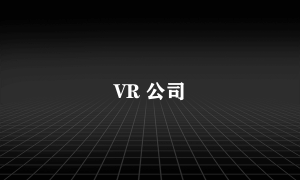 VR 公司