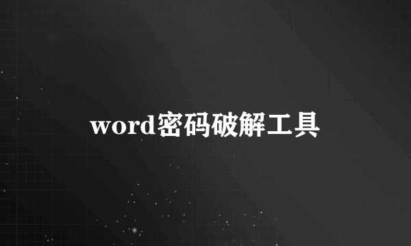 word密码破解工具