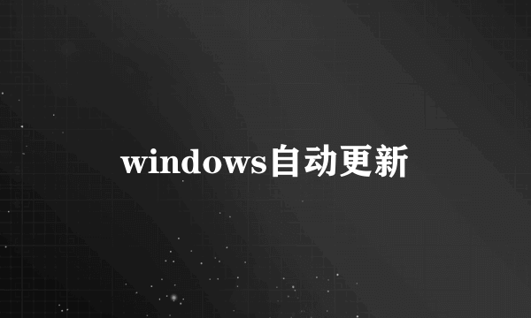 windows自动更新